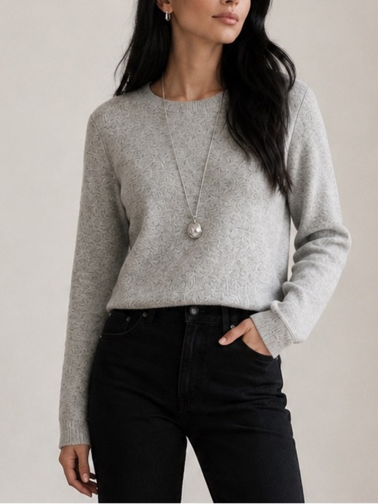 J. Crew Sweaters - J. Crew Teddie Wool Timeless Acadamia Preppy Cropped Gray Sweater, Size Large